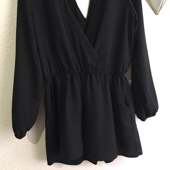 Be Bop Long Sleeve Romper size L Black - Picture 5 of 5
